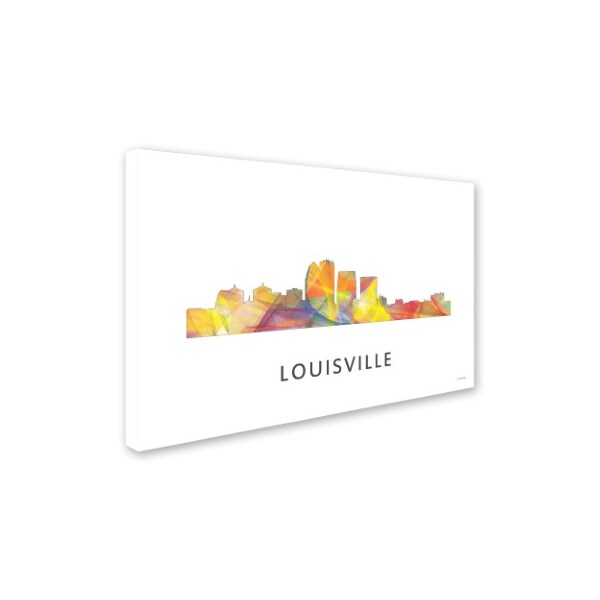 Marlene Watson 'Louisville Kentucky Skyline WB-1' Canvas Art,12x19